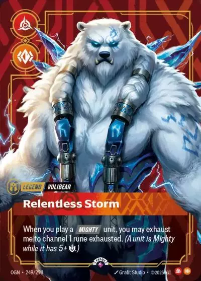 Volibear Relentless Storm - OGN-249-p - Promotional Cards - Riftbound card